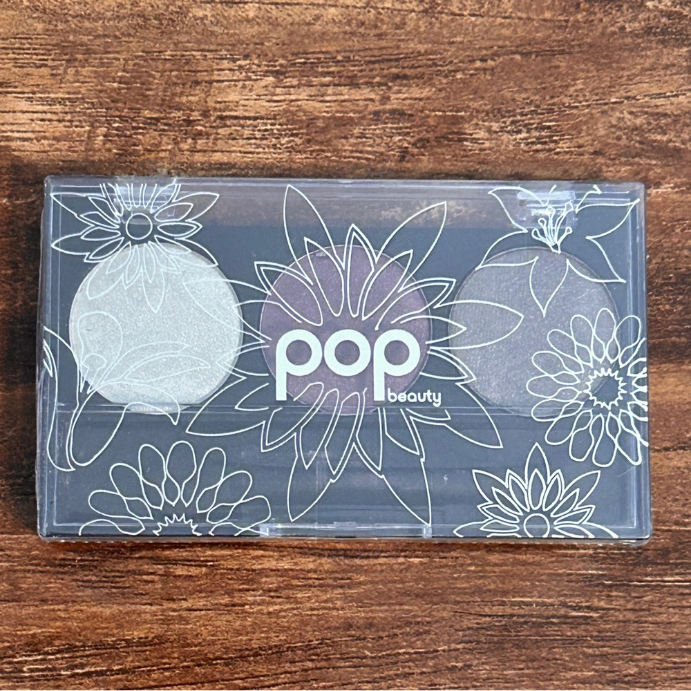 pop beauty eyeshadow palette sugar plum trio purple lavender lilac silver makeup